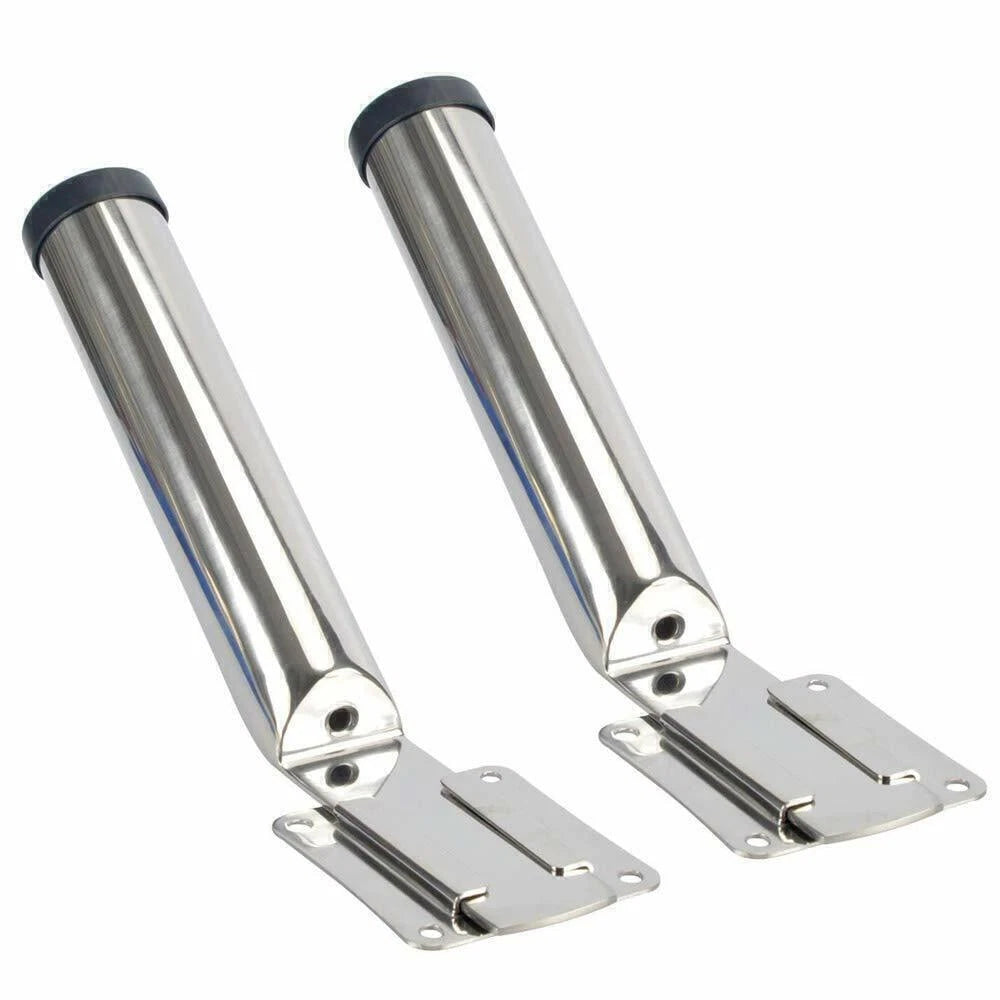 Set of 4 Removable 30 Degree Boat Fishing Rod Holders Slide Mount