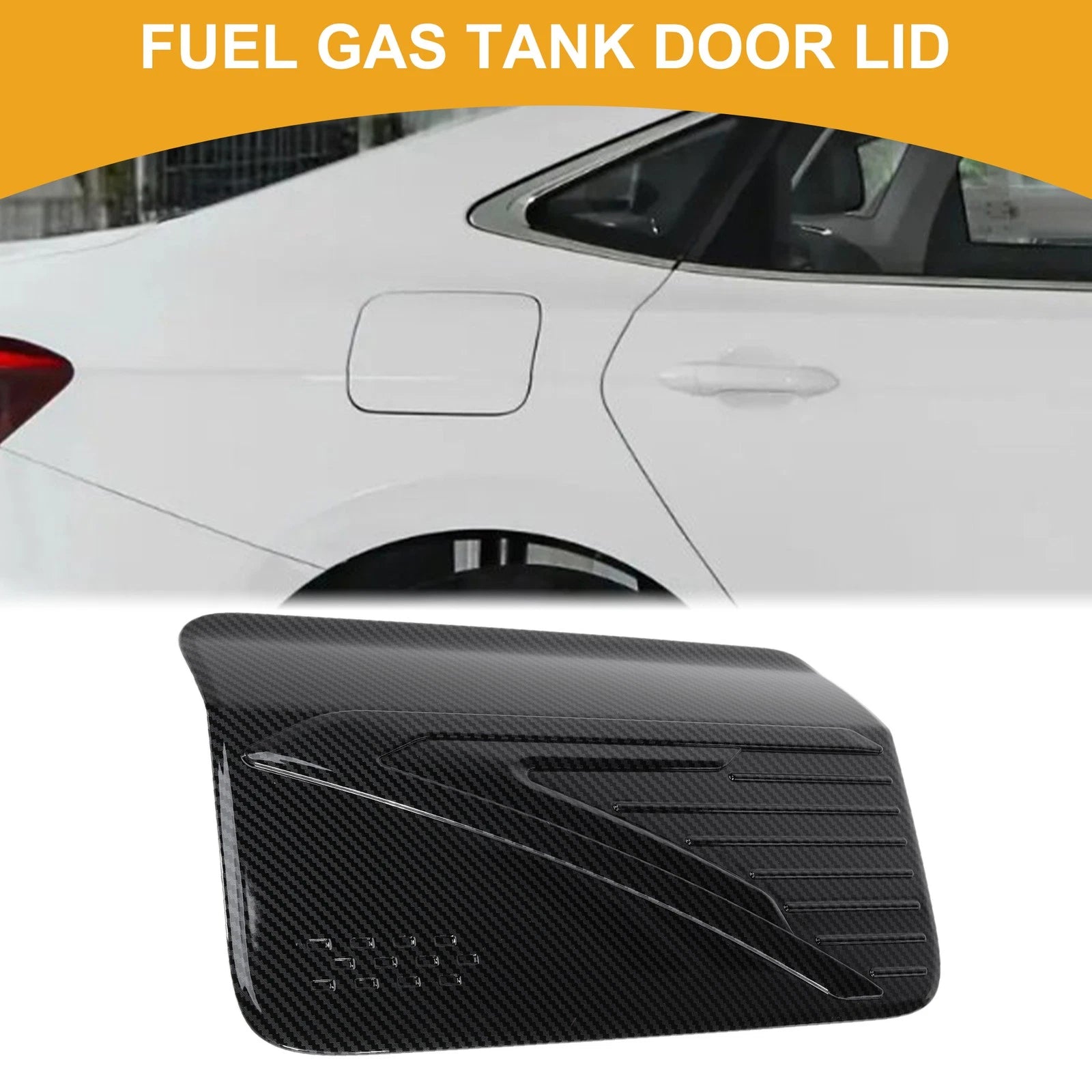Fuel Tank Door Cap for Mitsubishi L200 (2024–2025) Carbon Fiber Black