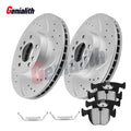 Front Drilled Brake Rotors + Brake Pads for BMW X5 (2000–2006)