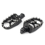 Black  Wide Fat Foot Pegs MX Style for Harley Dyna Sportster Bobber