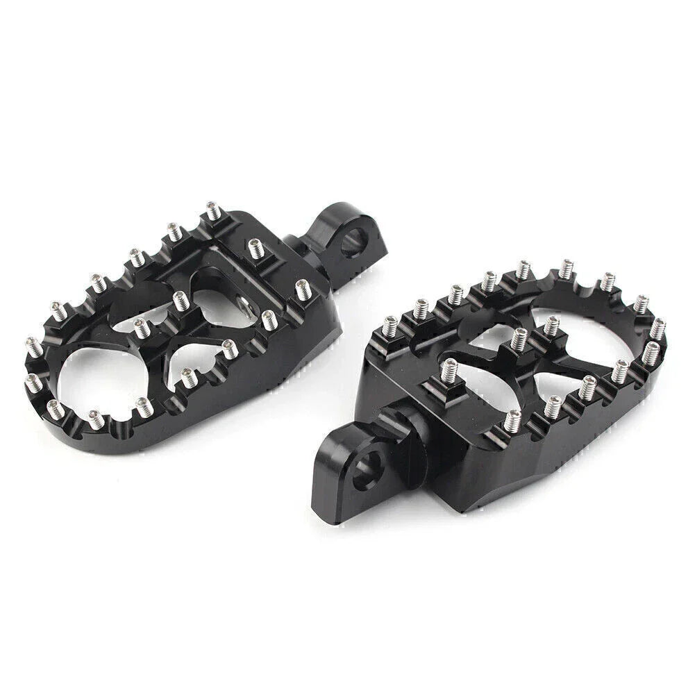Black  Wide Fat Foot Pegs MX Style for Harley Dyna Sportster Bobber