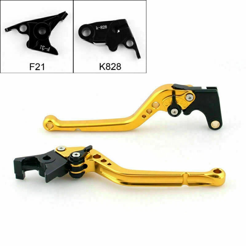 Long Brake Clutch Levers for Kawasaki Z750 (2007–2012) Z800 (2013–2014) Gold T9