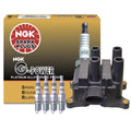 Set of 4 Denso COP Ignition Coils & NGK Iridium IX Spark Plugs for Ford Mazda