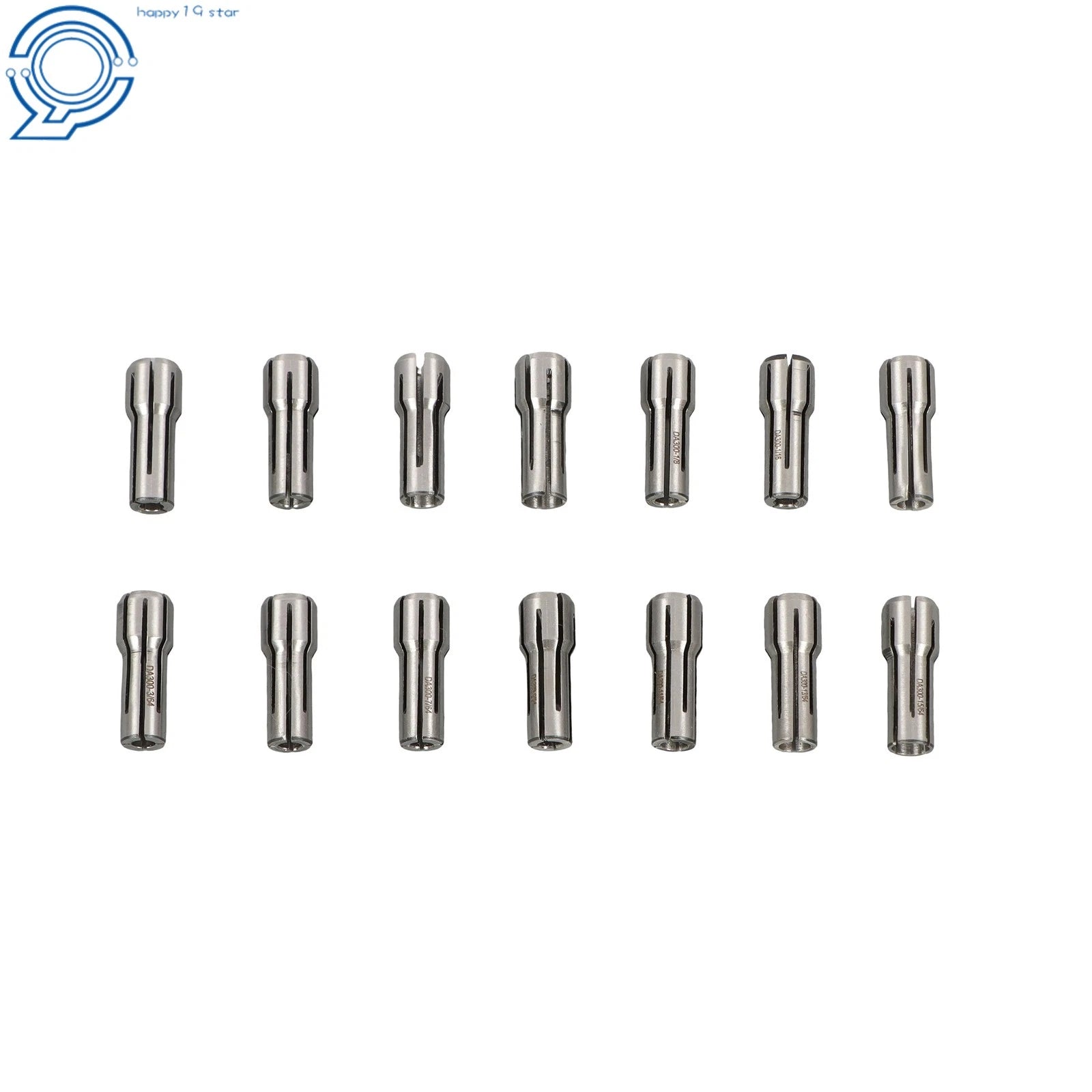 14 Pack Double Angle Collets for Tool Holder (3/64 to 1/4 Inch)