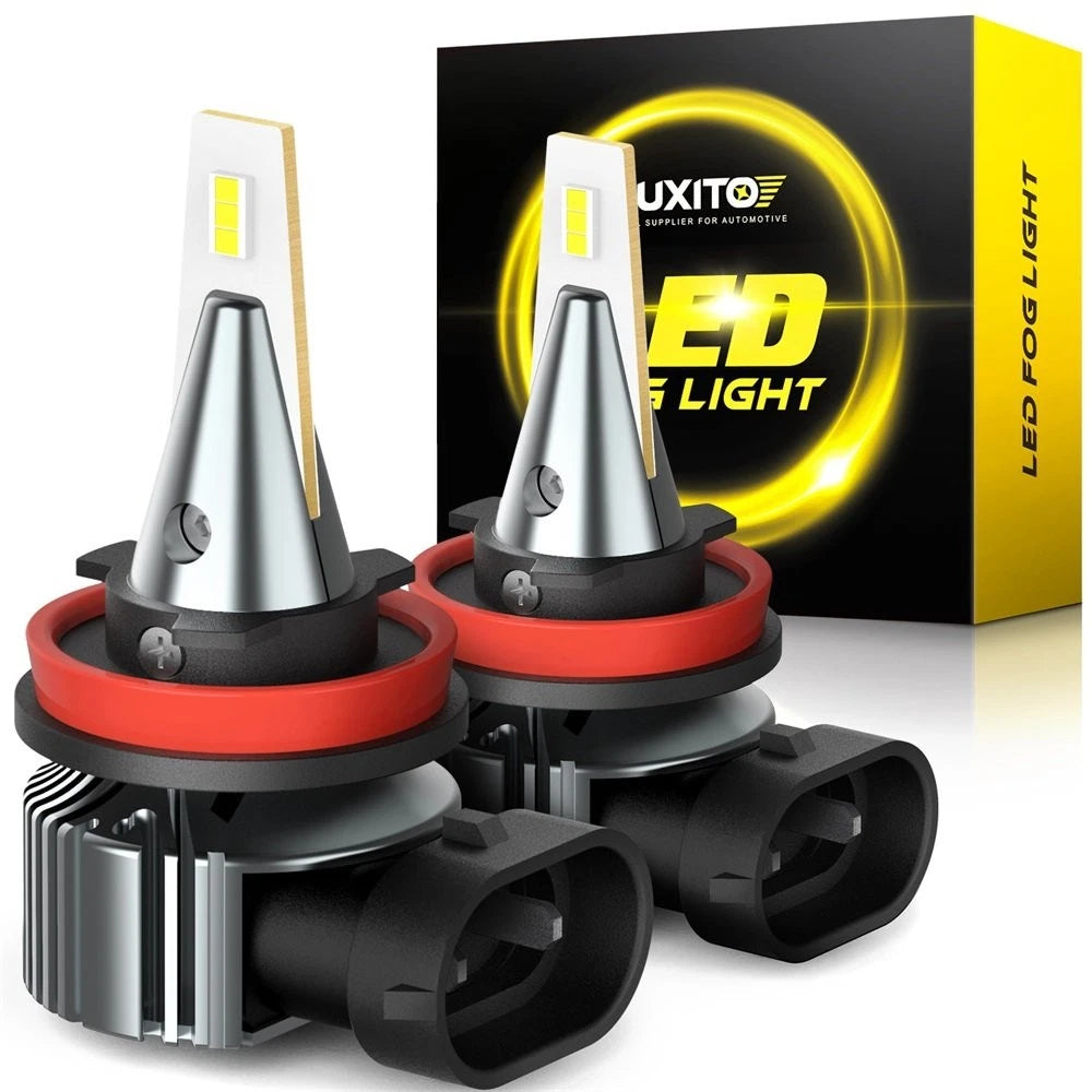 Set of 2 AUXITO H8 H11 H16 LED Fog Light Bulbs 6000K 4000LM