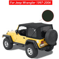 Soft Top Replacement for Jeep Wrangler (1997–2006) Tinted Windows Brown Denim