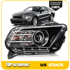 Headlight Assembly for Ford Mustang (2013–2014) Black Housing Right Side