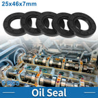 Set of 5 Oil Seal Rotary Shaft Seal for Various Models (25x46x7mm)