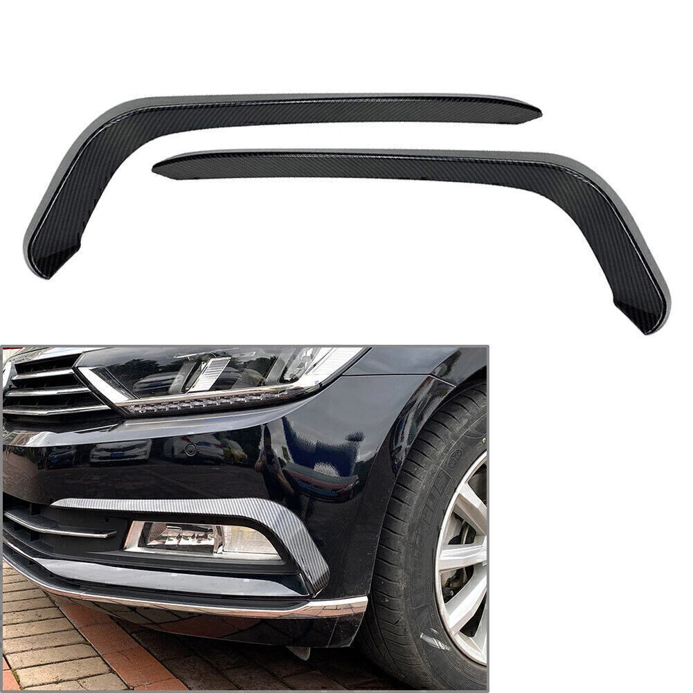 ABS Carbon Fiber Front Fog Light Lamp Strip Trim for VW Passat Variant (2017–2018)