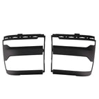 Front Headlamp Cover Black for Chevy Silverado 1500 (2018) Pair