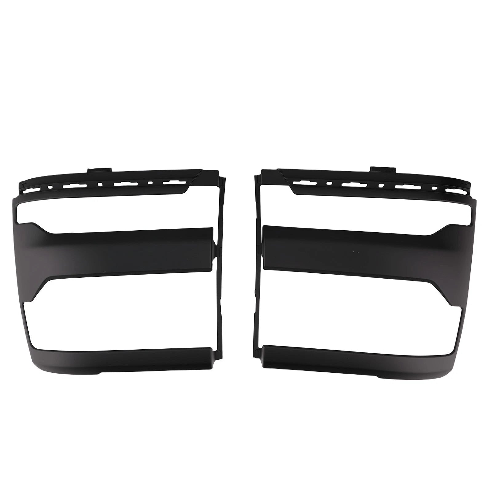 Front Headlamp Cover Black for Chevy Silverado 1500 (2018) Pair