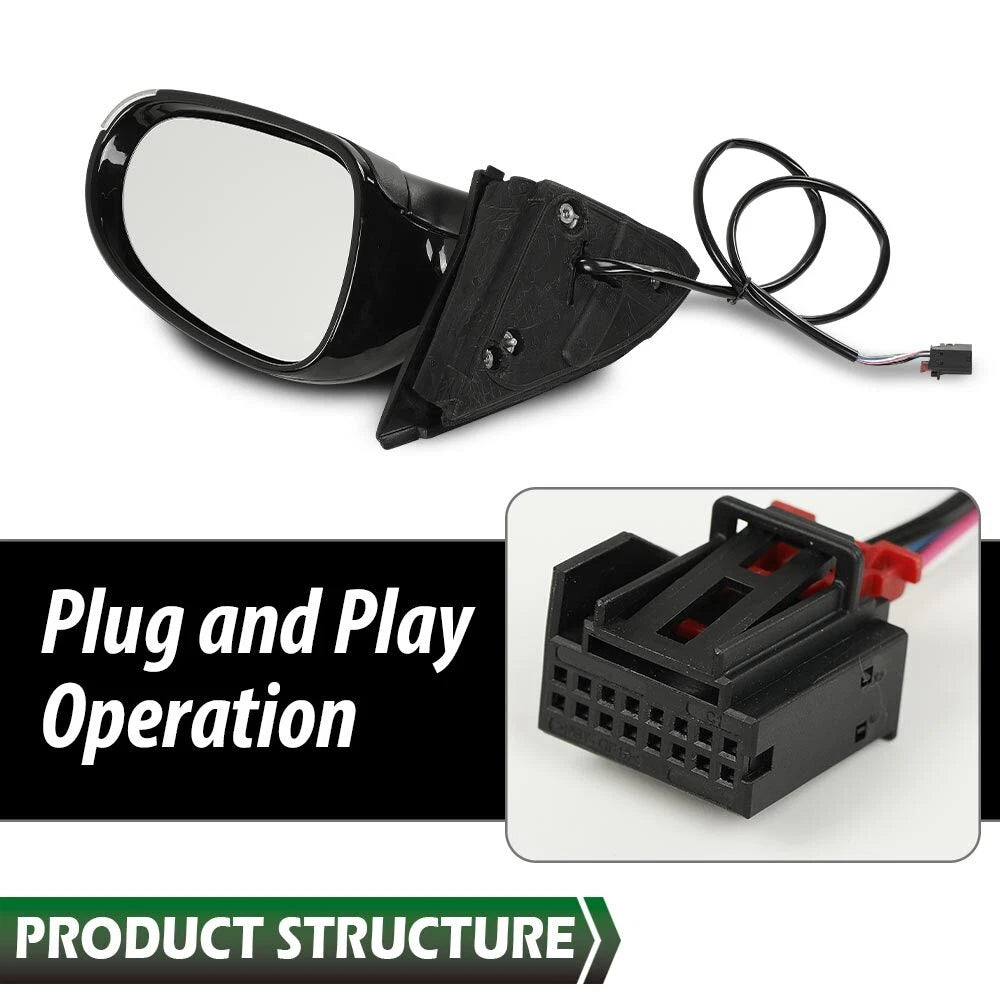 Power Mirror for Volkswagen Jetta Right Side with Puddle Light (2005–2010)