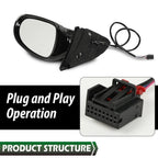 Power Mirror for Volkswagen Jetta Right Side with Puddle Light (2005–2010)