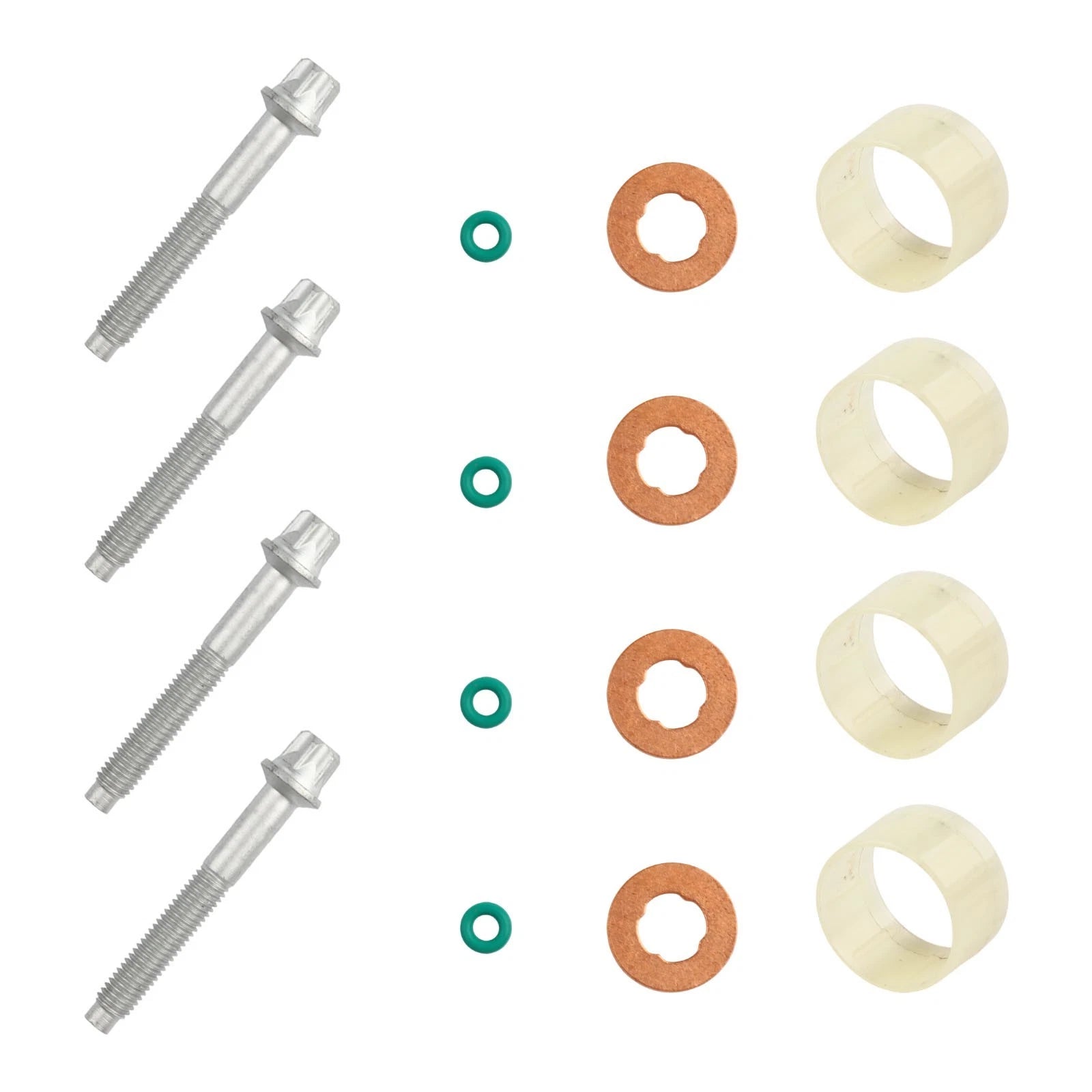 16pcs Fuel Injector Clamp Bolt & Seal Washer O Ring Set for Berlingo II (2008–2018)