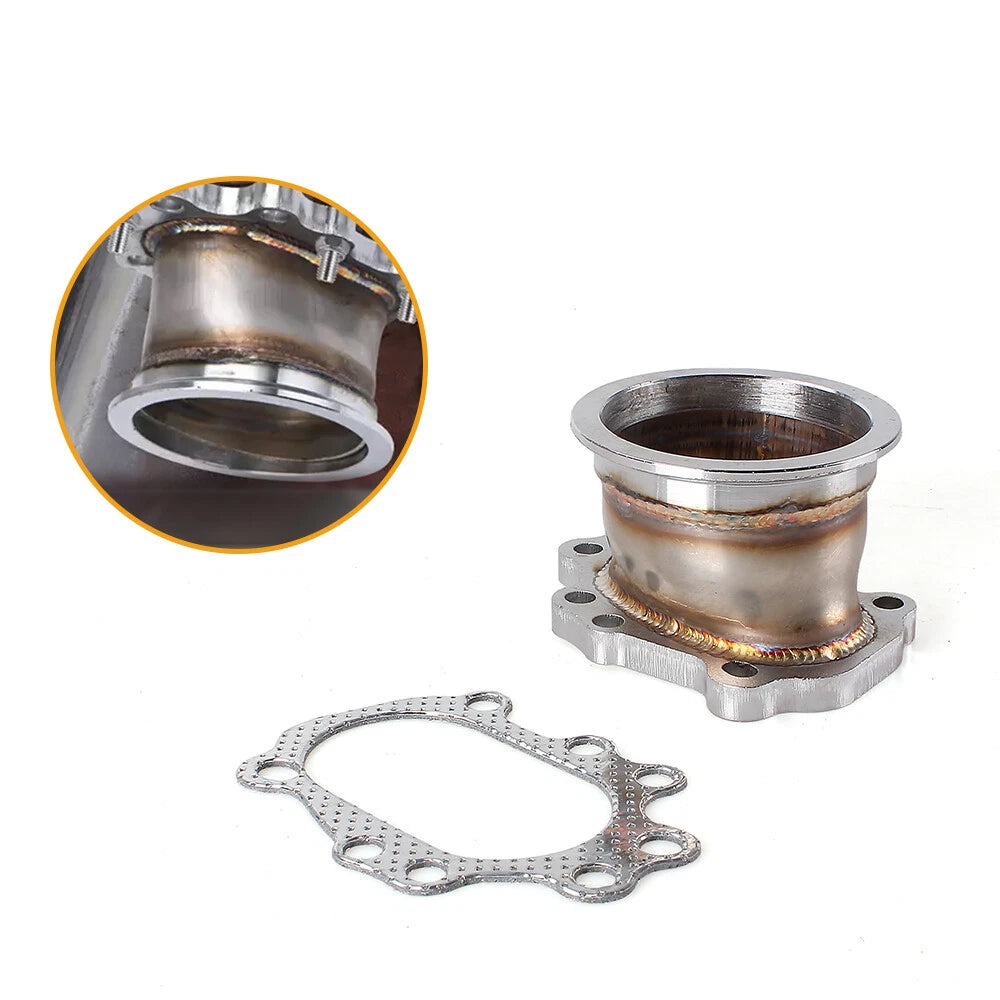 Turbo Adapter Flange for T25 T28 GT25 GT28 Turbo (8 Bolt to 3" V Band)