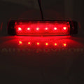 5X 12V White/Red Clearance Light Side Marker for Truck Trailer Bus Van