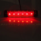 5X 12V White/Red Clearance Light Side Marker for Truck Trailer Bus Van