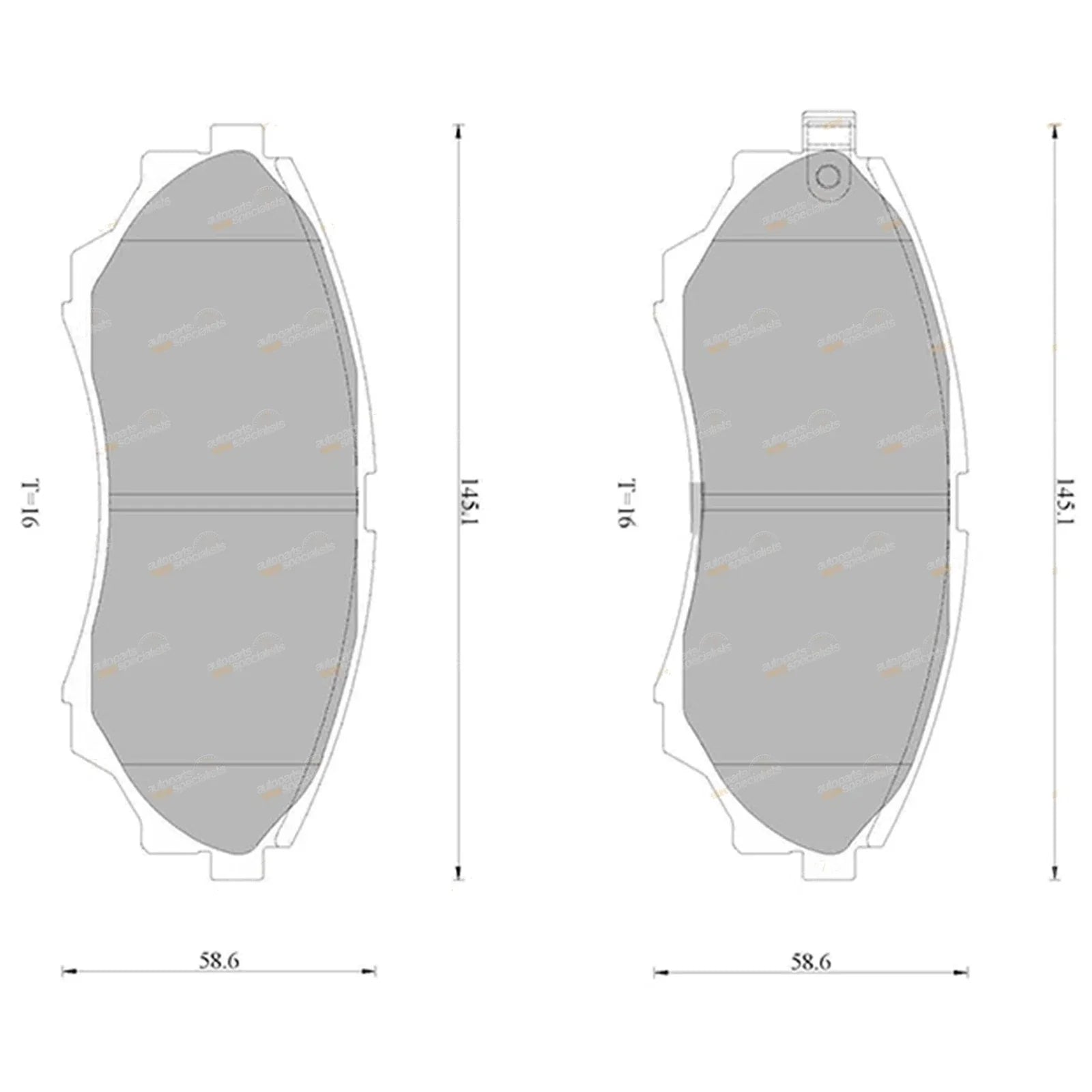 Front Brake Pad Set for Ford Ranger (2006-2011)