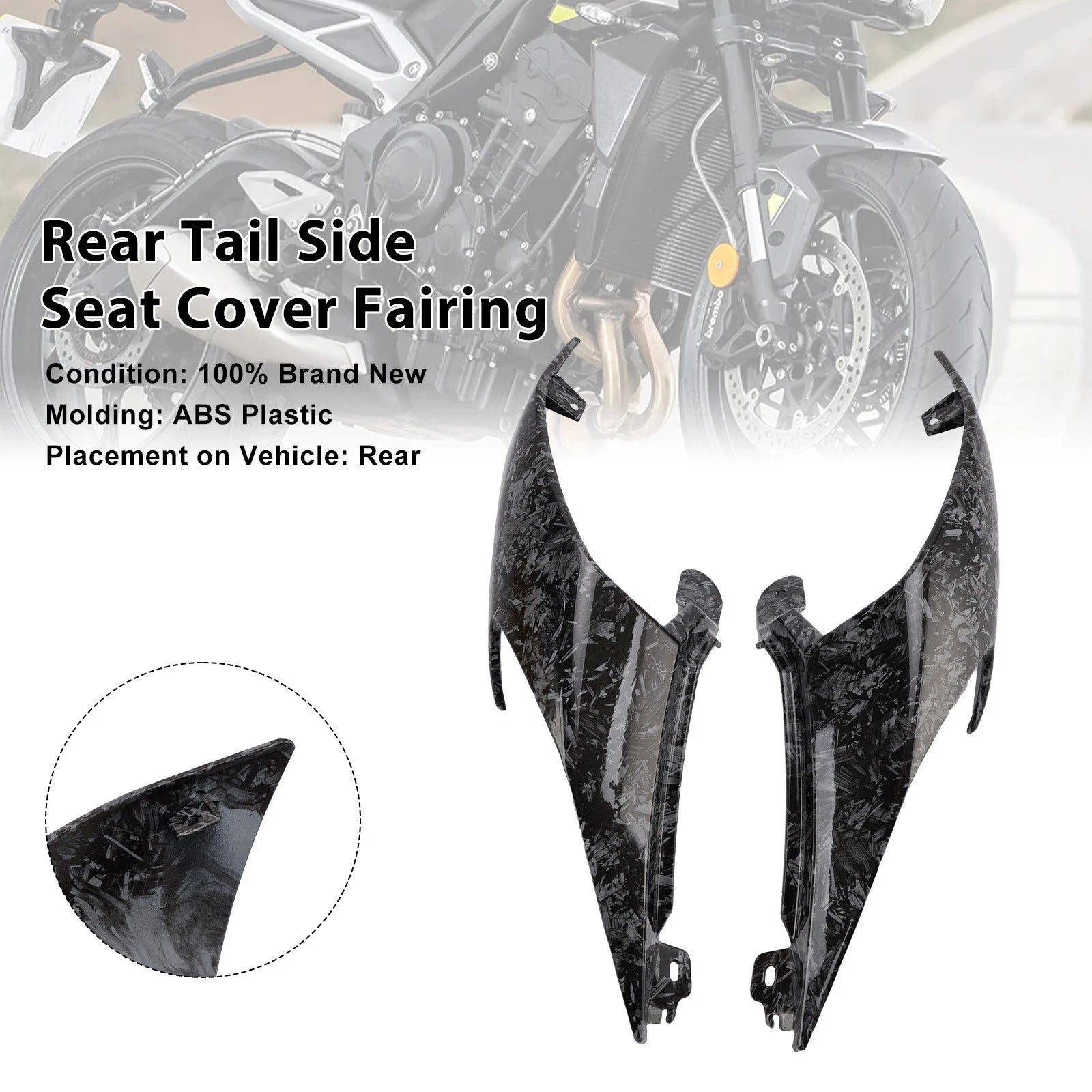 Rear Tail Side Seat Cover for Triumph Street Triple 765 R RS (2020–2025)