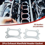 2 Pcs Exhaust Manifold Header Gasket for Honda Odyssey (2008–2020) No. 18115R70A01