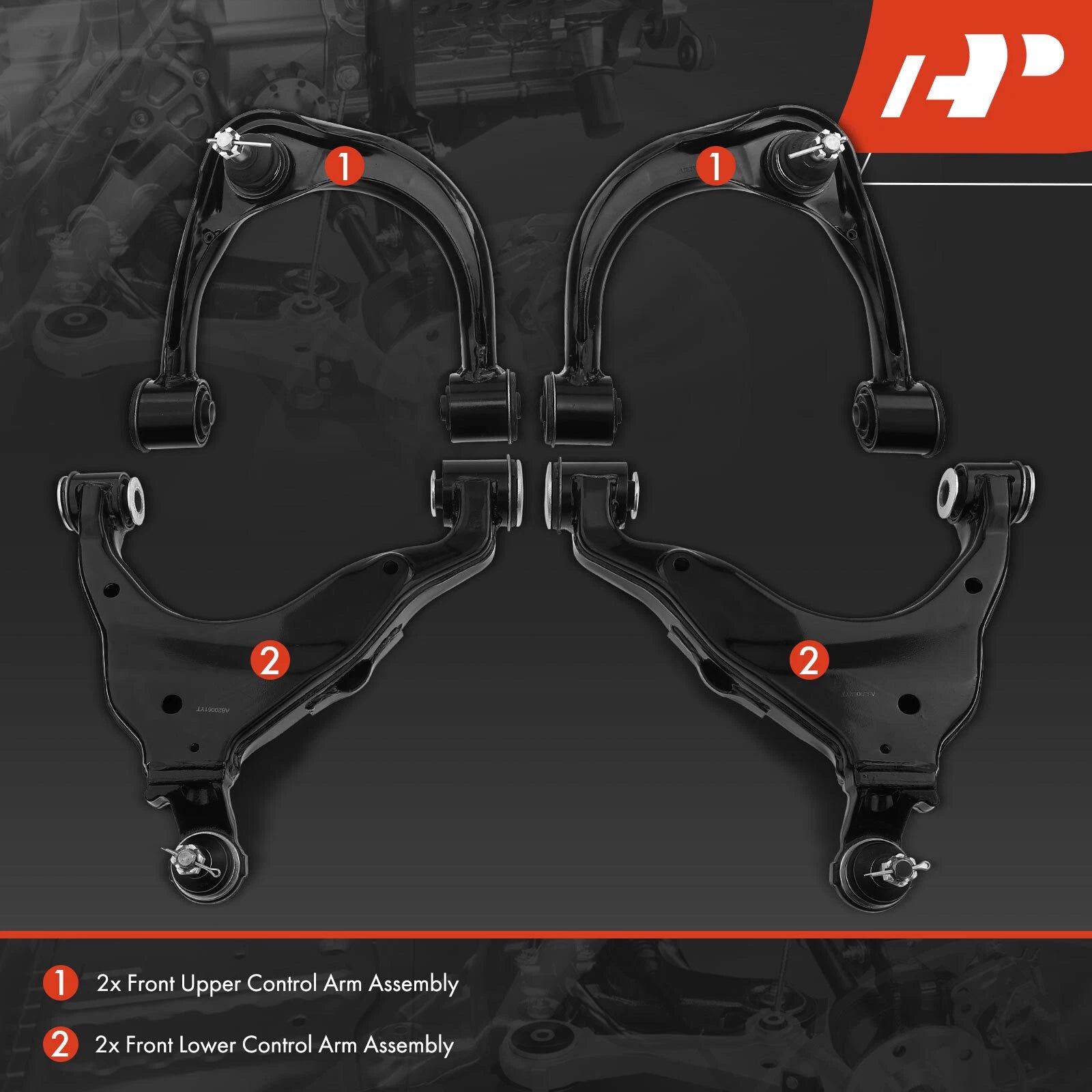 4x Front Control Arm Ball Joint for Toyota 4Runner FJ Cruiser Lexus (2003–2009)