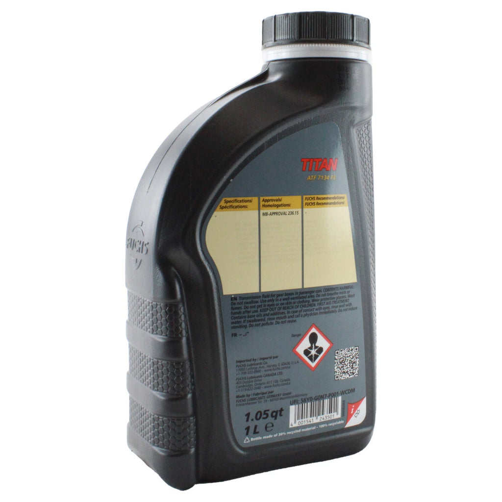 8x 1L Fuchs TITAN ATF 7134 FE Blue Automatic Transmission Fluid for MB