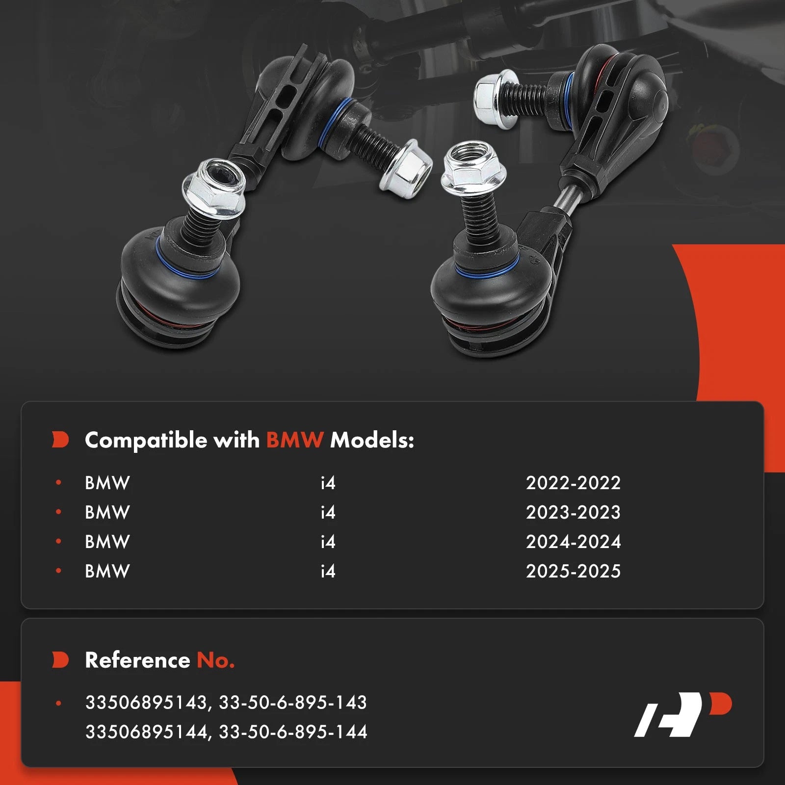 2X Rear Side Stabilizer Bar Link for BMW i4 (2022-2025)