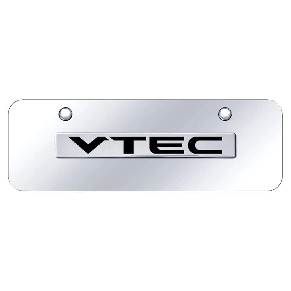 Chrome Name on Chrome Mini License Plate - Officially Licensed for Honda VTEC