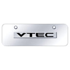 Chrome Name on Chrome Mini License Plate - Officially Licensed for Honda VTEC