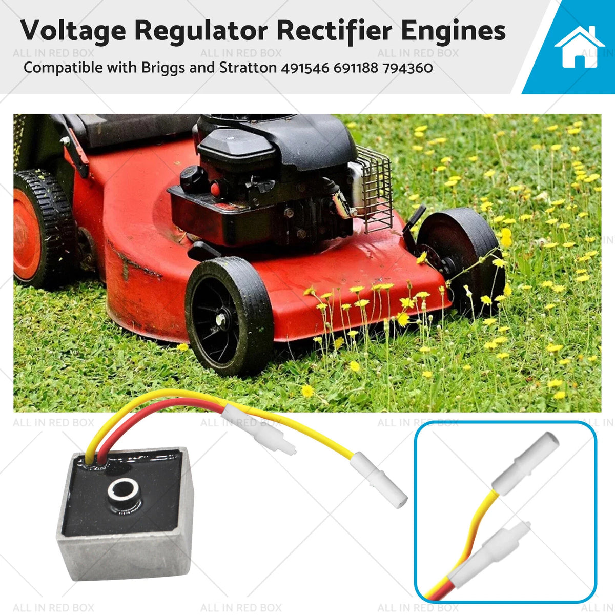 Voltage Regulator Rectifier for Briggs & Stratton Engines (691188, 794360)