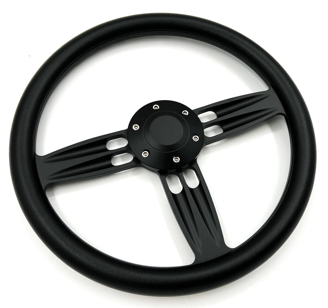 Double Barrel Steering Wheel Adapter for 14 Inch Black Steering Wheel (A01)