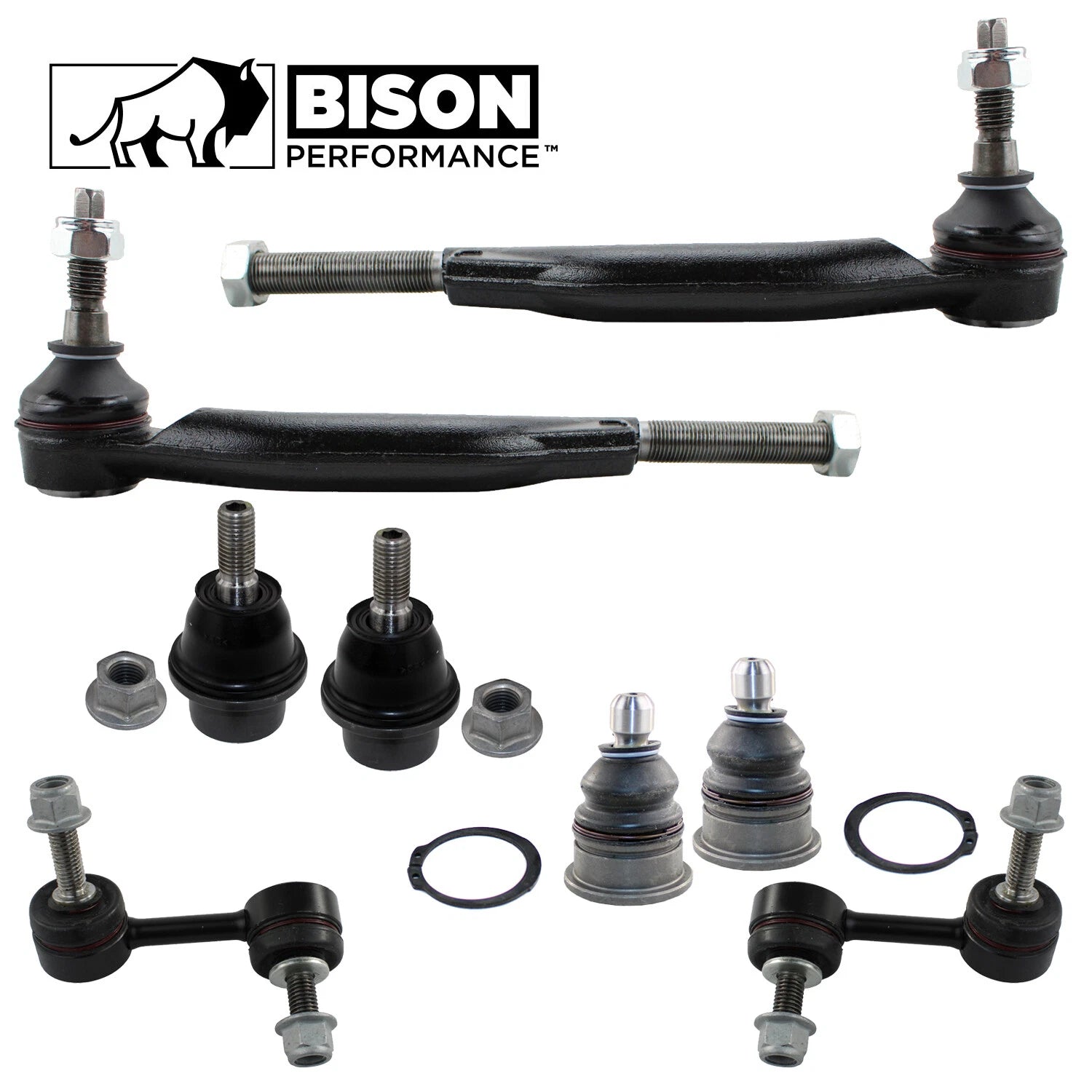 8pc Front Tie Rod Ends Sway Bars Ball Joints Kit for Chevy GMC