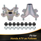2 Rear Wheel Hubs w/Flange Lug Nuts for Honda FourTrax 250 TRX250X (1987–1992)
