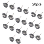 Set of 20 Wire Wheel Polish Brushes for Rotary Grinder Accessories