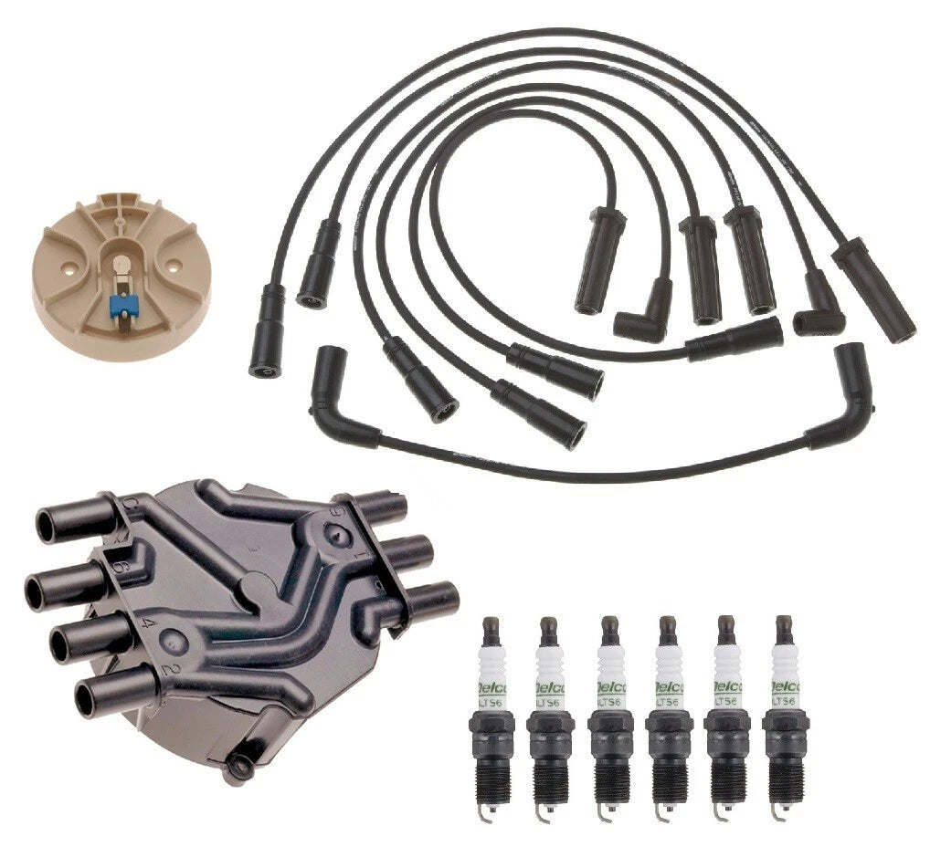 ACDelco Ignition Kit for Chevy GMC 4.3L (1996–2002) - Rotor, Cap, Wires, Plugs