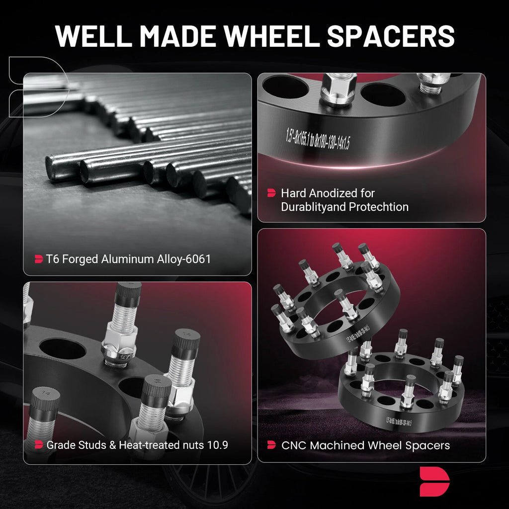 1.5" 4pc 8x6.5 to 8x180 Wheel Spacers for Chevy Silverado (2011-2020)