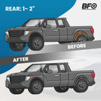 1"-2" Drop Shackles Leveling Kit for Ford F150 F100 2WD (1973–1996)
