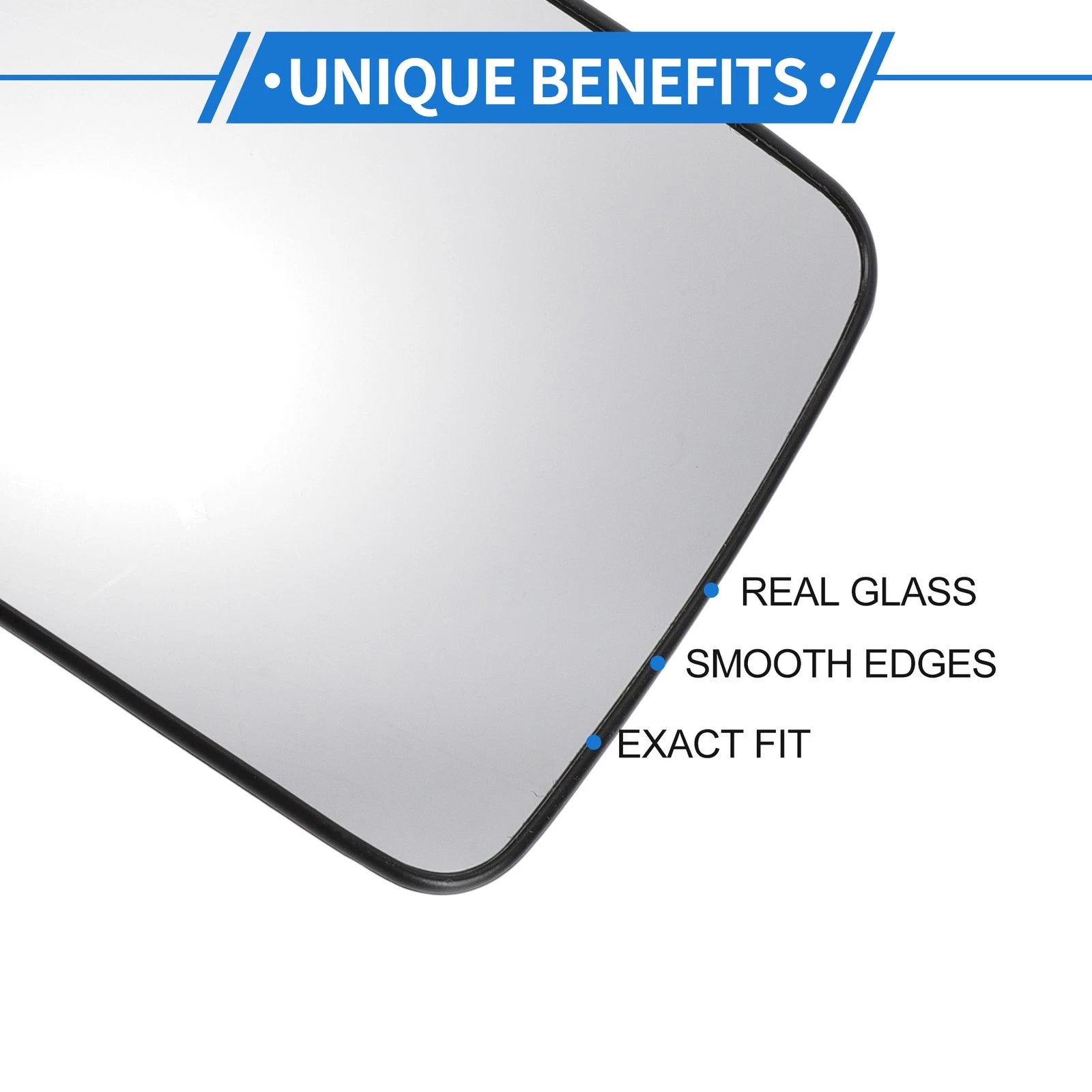 Left Driver Side Lower Mirror Glass Replacement for Ford F250 