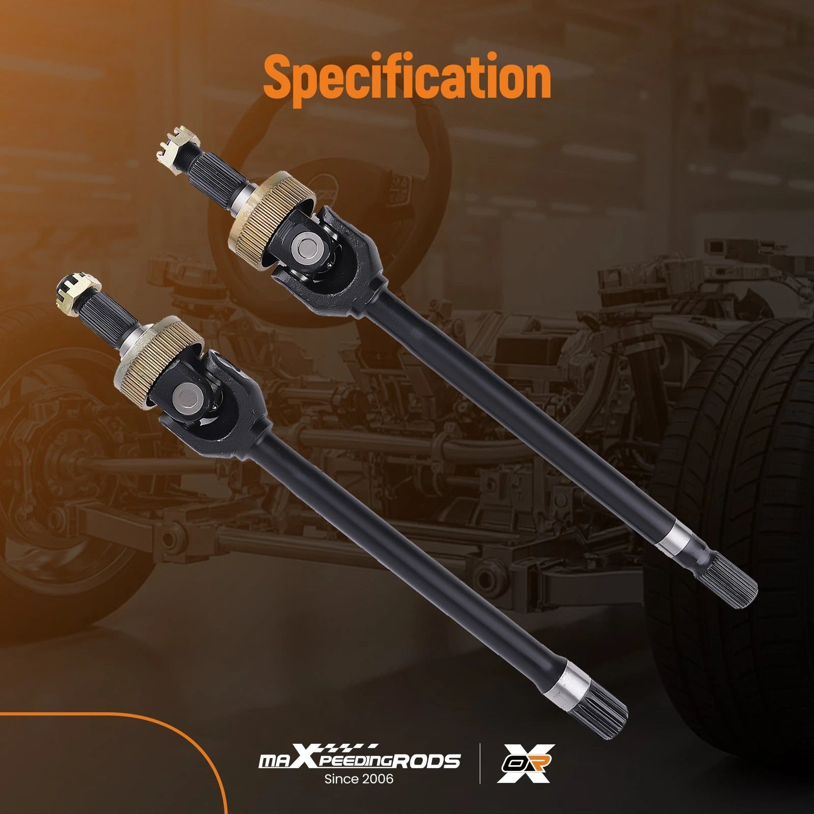 2X Front Left + Right Axle Shafts for Dodge Ram 1500 2500 Dana 44 (1994–2001)