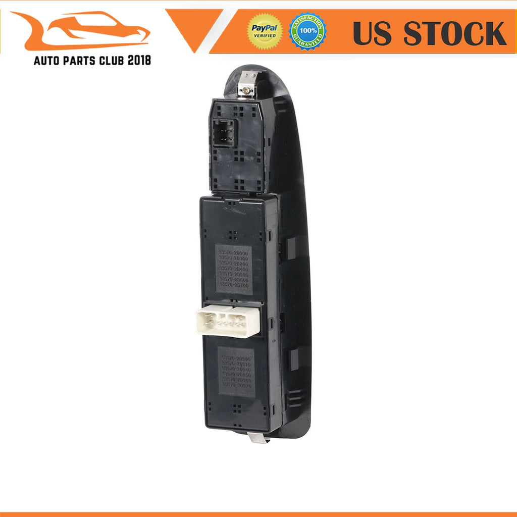 Window Switch for Hyundai Elantra (2001-2006) Black Front Driver Side