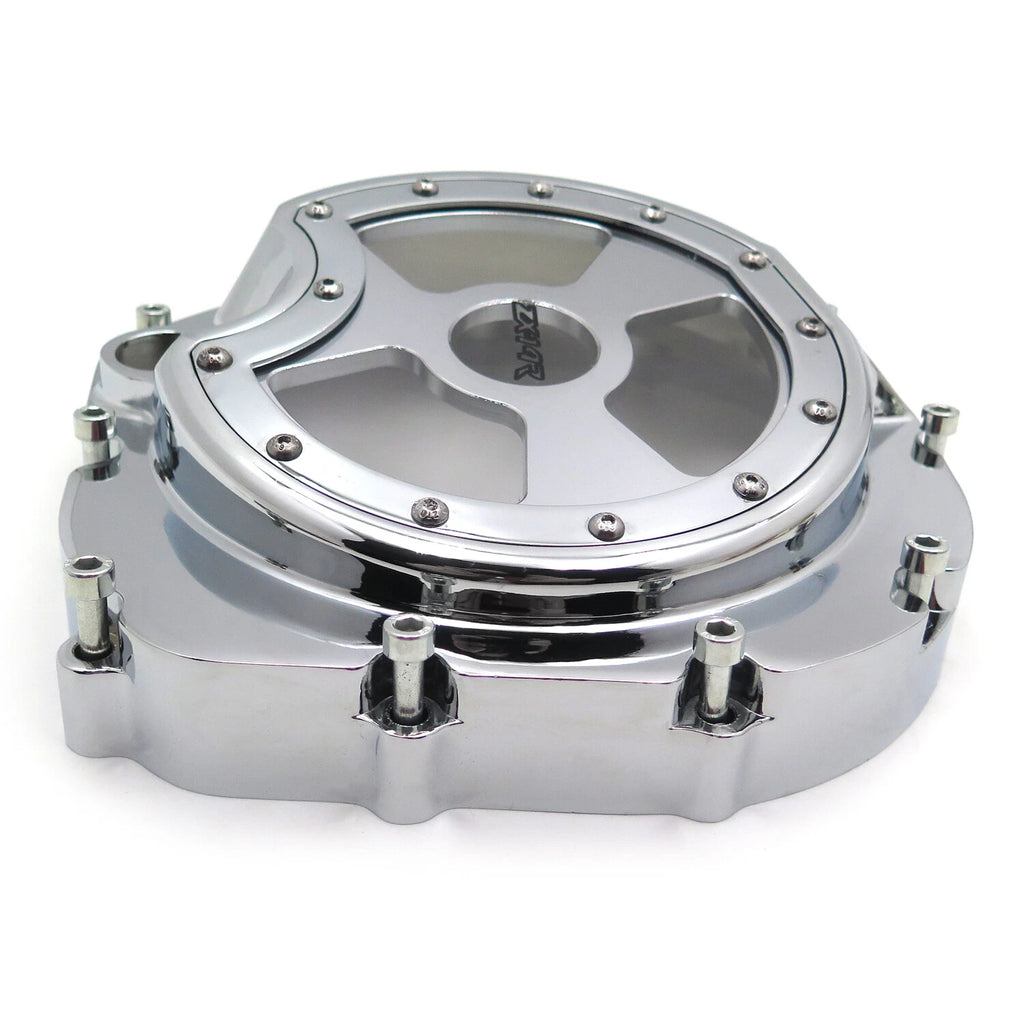 Clutch Cover for Kawasaki ZX14R ZZR1400 (2006–2014) Chrome See-Through