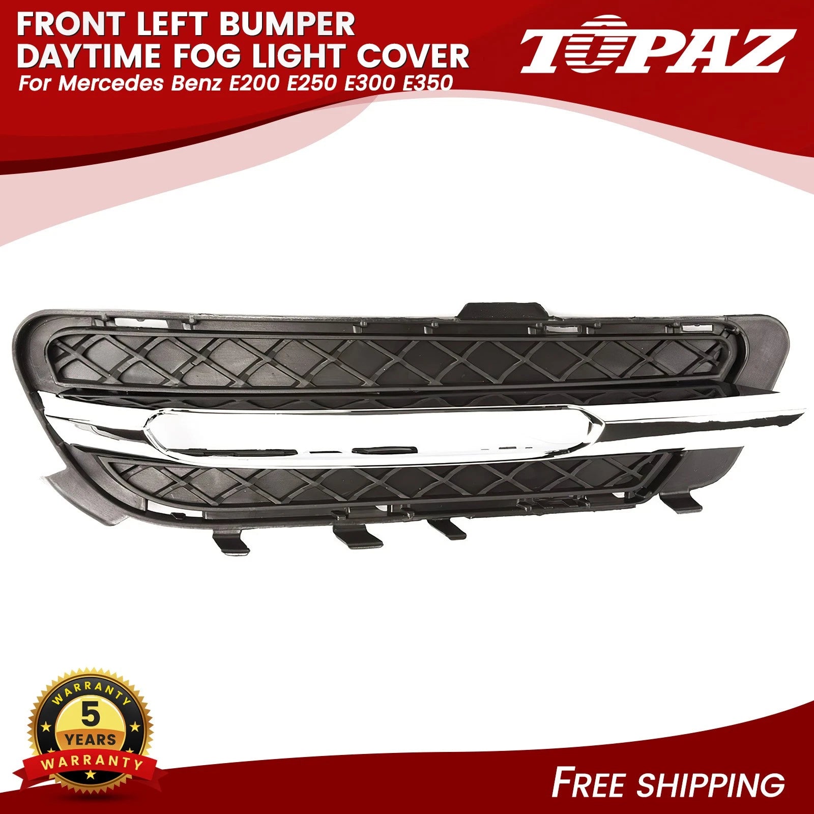 Fog Light Cover for Mercedes Benz E200 E250 E300 E350 (2010–2016)