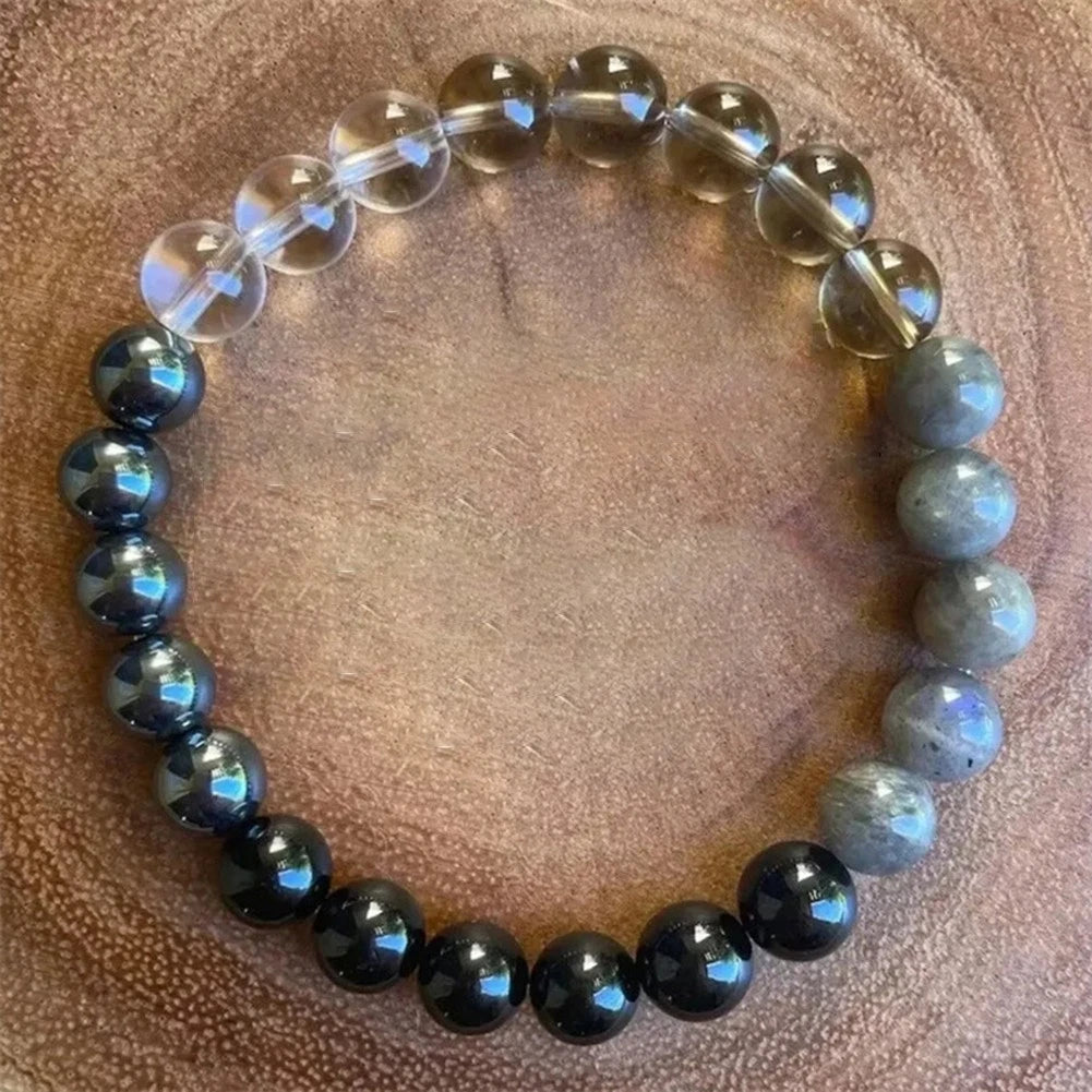 8MM Peacock Stone Beaded Bracelet for Men and Women