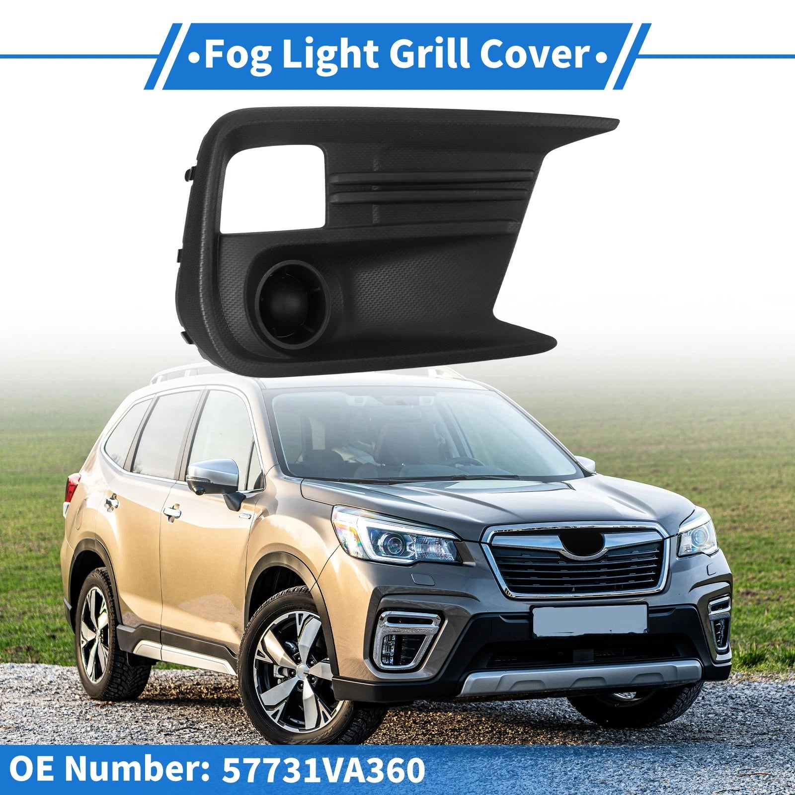 Front Right Fog Light Grill for Subaru WRX (2018–2021) No. 57731VA360 ABS