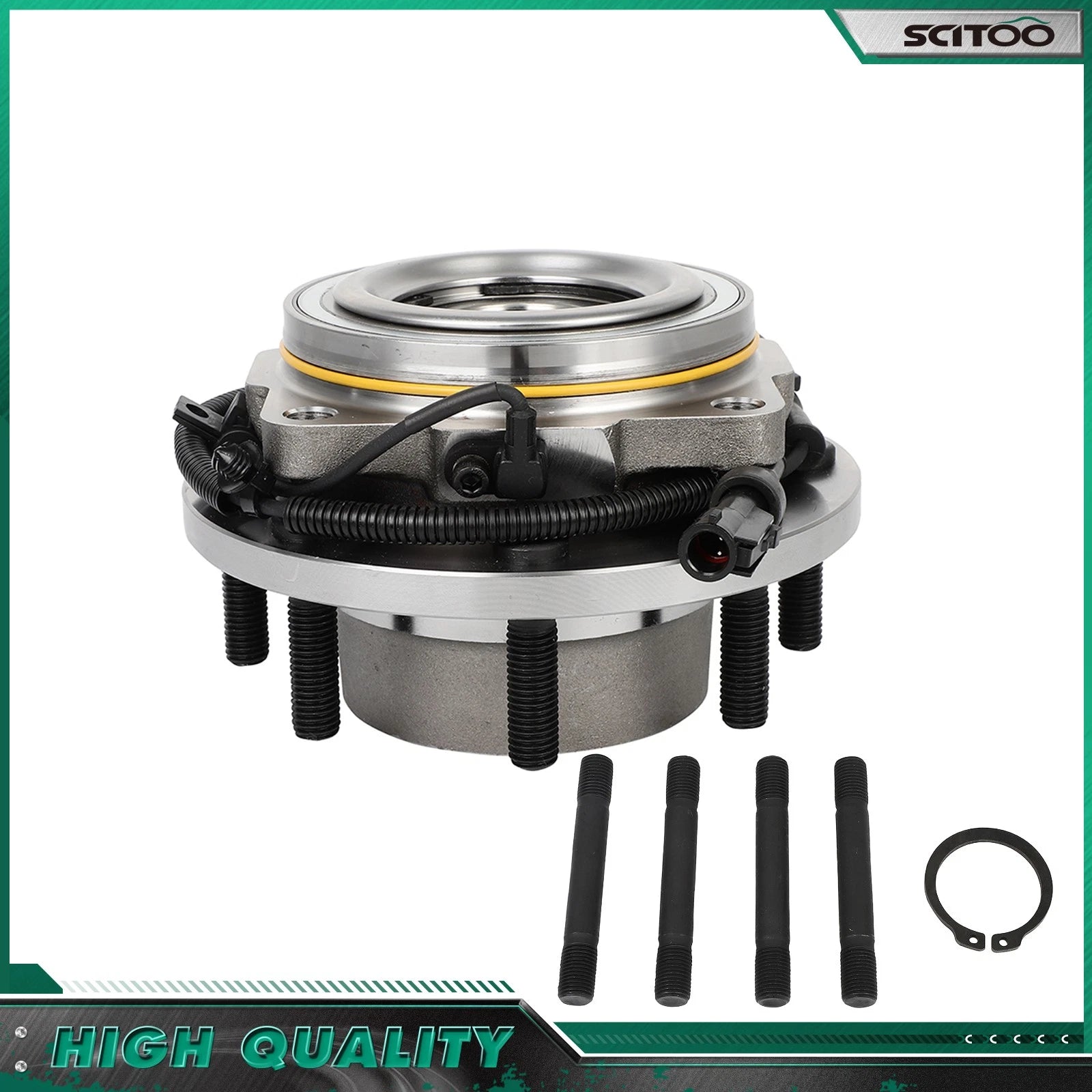 1X Front Wheel Bearing Hub for Ford F-250 Super Duty (2005–2009) DRW 4WD ABS