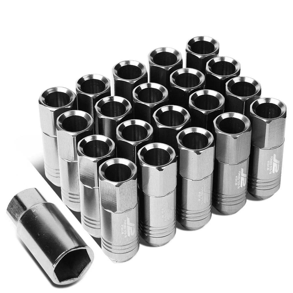 Set of 20 J2 7075 Forged Aluminum M12x1.5 Open-End Lug Nuts for Universal