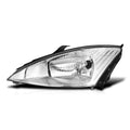 Left Driver Side Headlight Lamp for Ford Focus (2000–2002) Chrome Housing