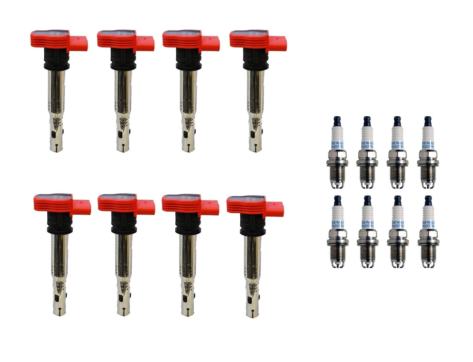 Set of 8 Denso Ignition Coils for (Double Platinum, Gap 0.044)