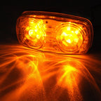 Set of 5 Amber 12LED Side Marker Clearance Lights for Trucks Trailers (12V)