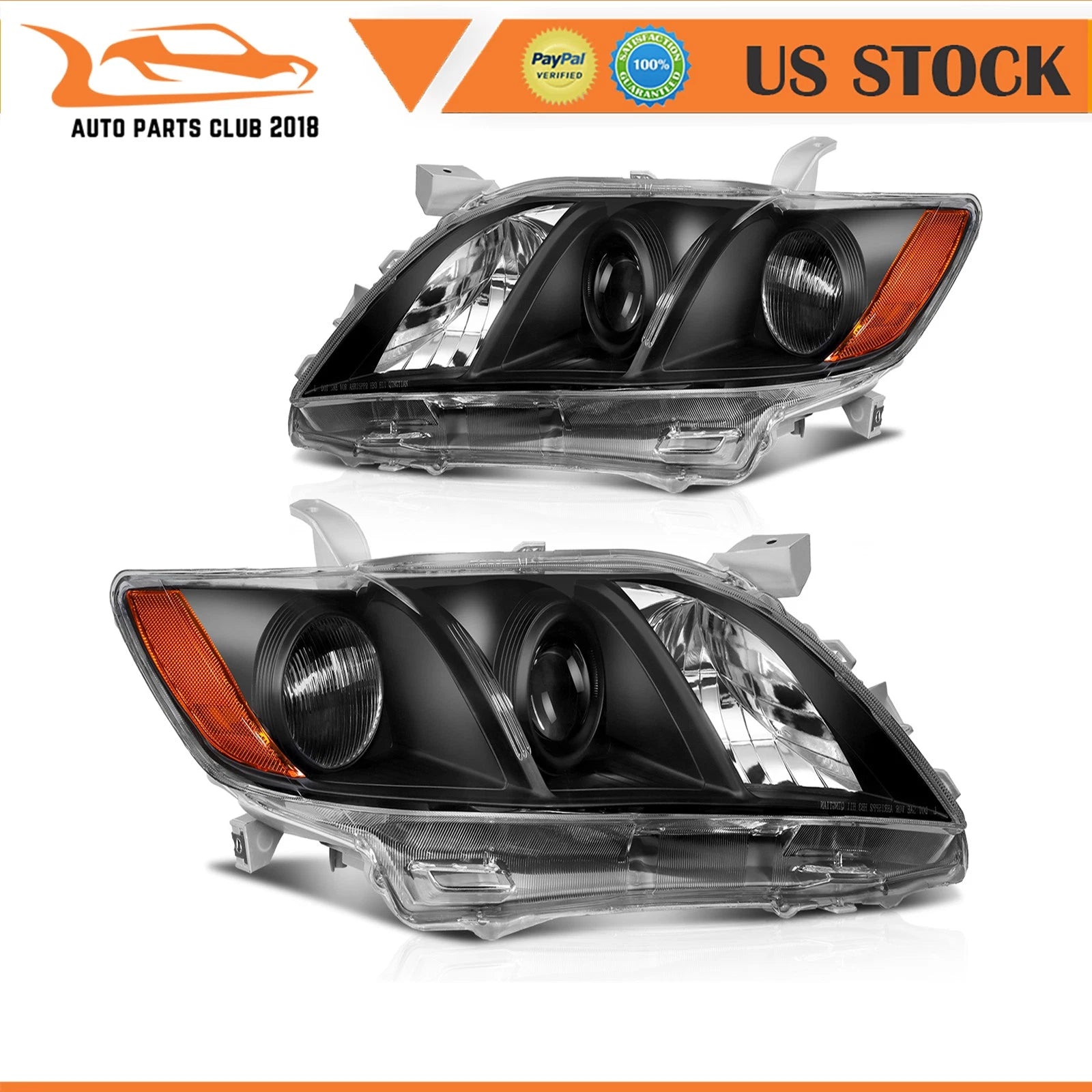 Set of 2 Headlight Assemblies for Toyota Camry (2007–2009)